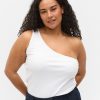 T-Shirts & Toppe ZIZZI | One-Shoulder Top I Bomuld