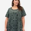 Bluser & Skjorter Flash by Zizzi | Flash - Bluse Med Korte Aermer Og Print